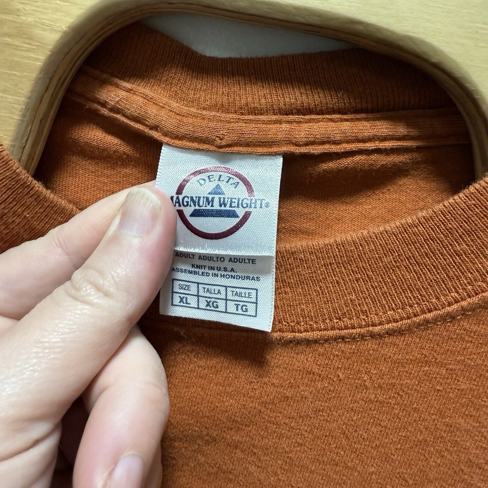 Texas Longhorns T-Shirt Men's XL Burnt Orange Delta Magnum Weight Shirt Vintage - Picture 4 of 5